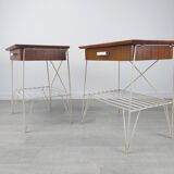 Pair of vintage bedside tables 50s