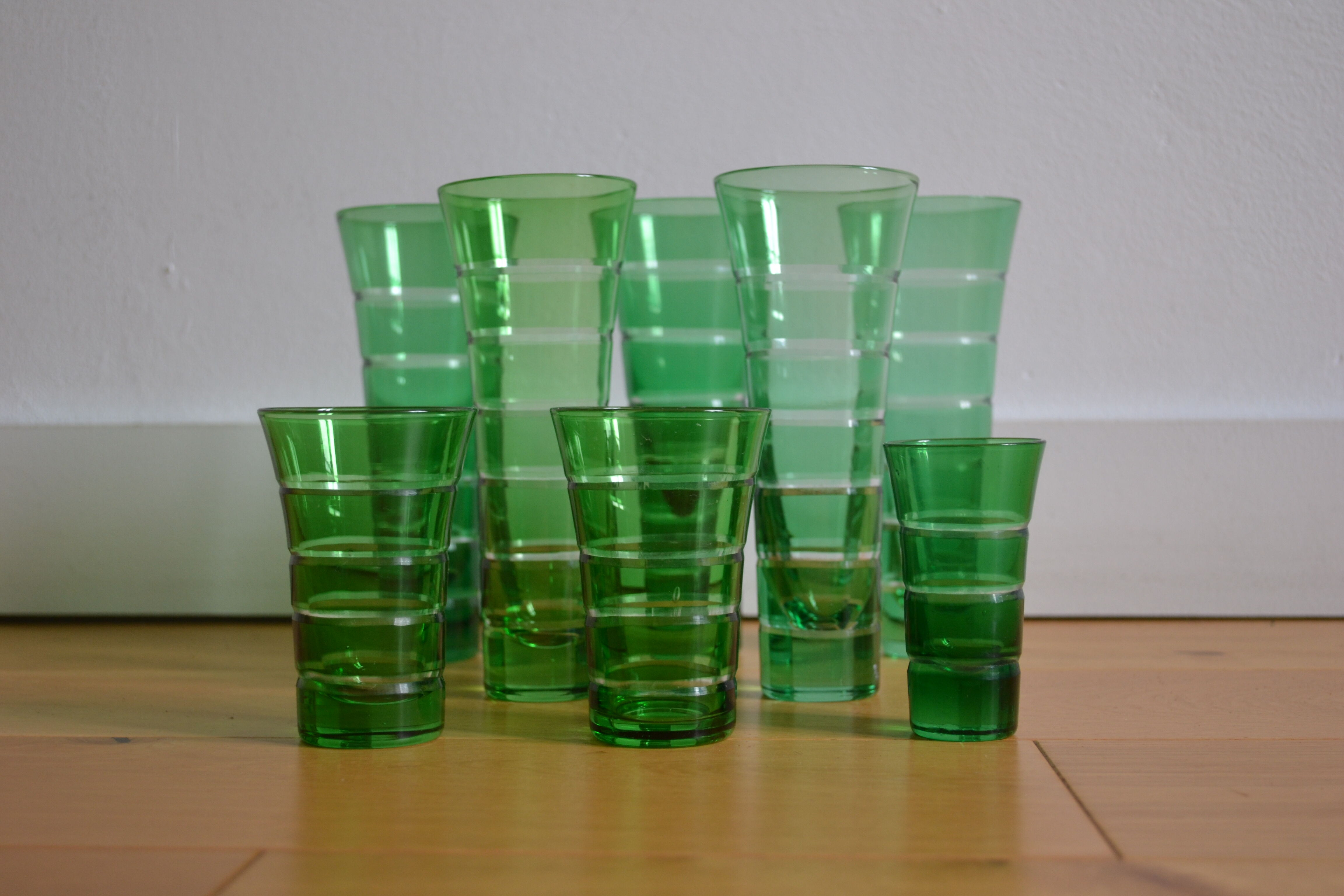 8 glasses Murano Italy 60s