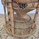 Fauteuil Emmanuelle "Peacock" vintage en rotin