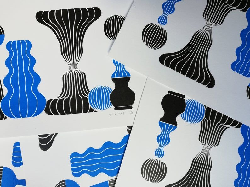 Garden artisanal silkscreen prints limited edition of 13