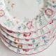 Set of 5 flat plates Churchill, Briar Rose