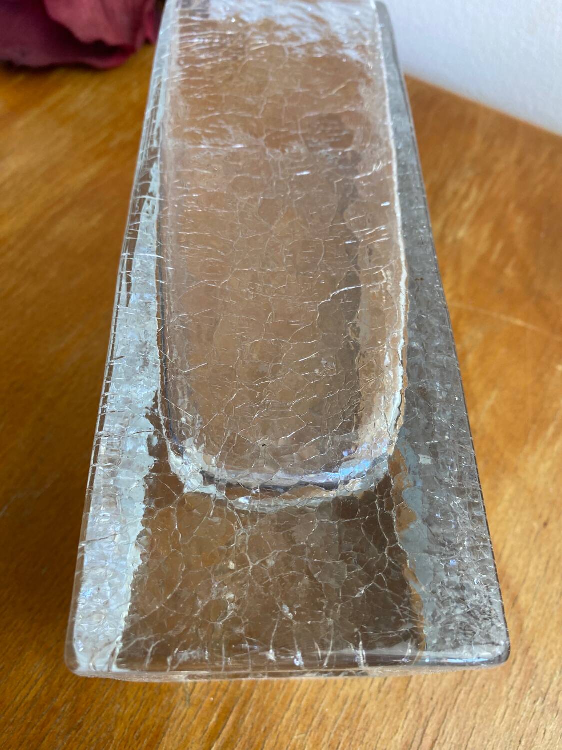 Cracked glass vase