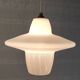 UFO pendant light in etched glass - 50s/60s