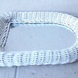 White wicker mirror