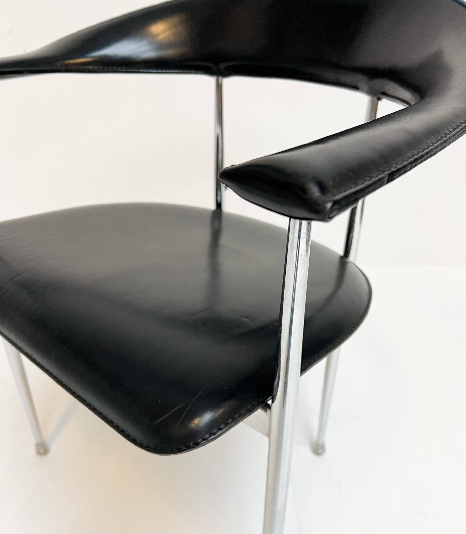 Ensemble de 6 chaises P40 de Giancarlo Vegni pour Fasem, années 1980