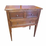 Louis XVI style commode in solid cherry wood.