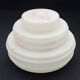 Art Deco Lampshade Glass Marbled Pattern White & Pink Birthday Cake