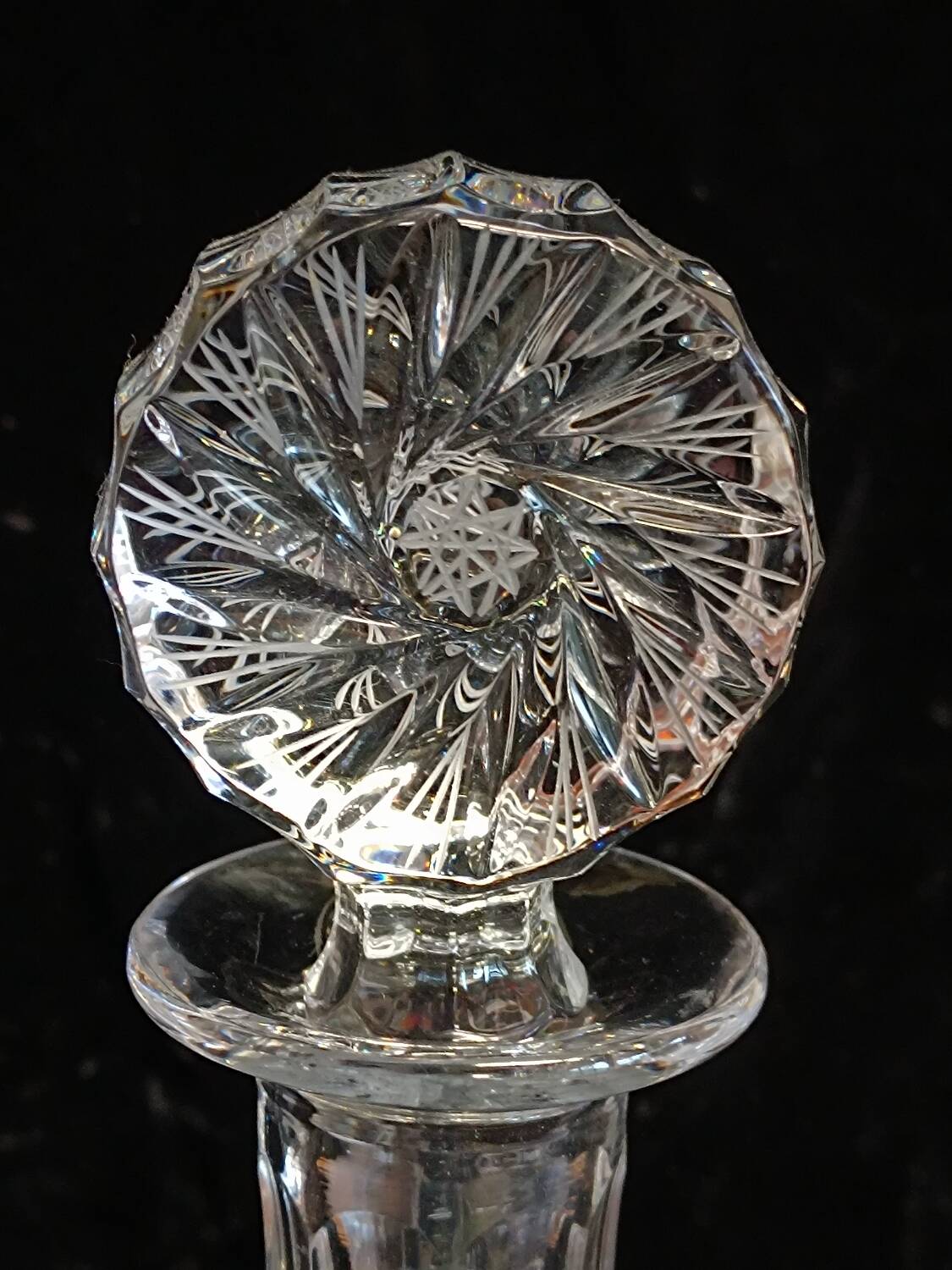 Bohemian crystal whisky decanter