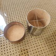 Vintage pot in stainless steel and leather Grasoli