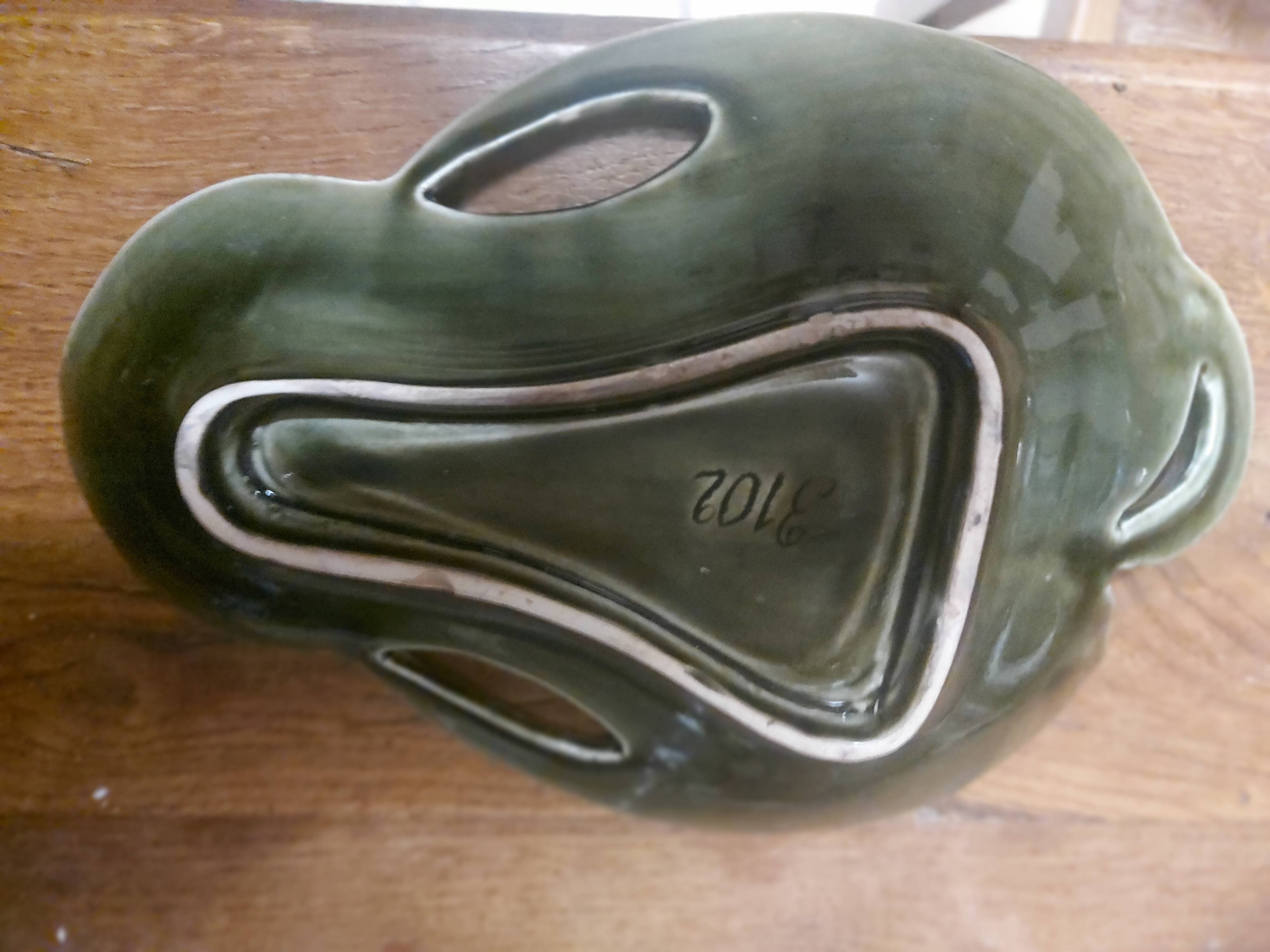 Art Nouveau barbotine vide poche from Fives-Lille