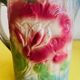 Old slip pitcher Made in France Sweet pea