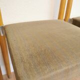 Vintage Miroslav Navratil Dining Chairs: 1970s Czechoslovakia, Gray Fabric