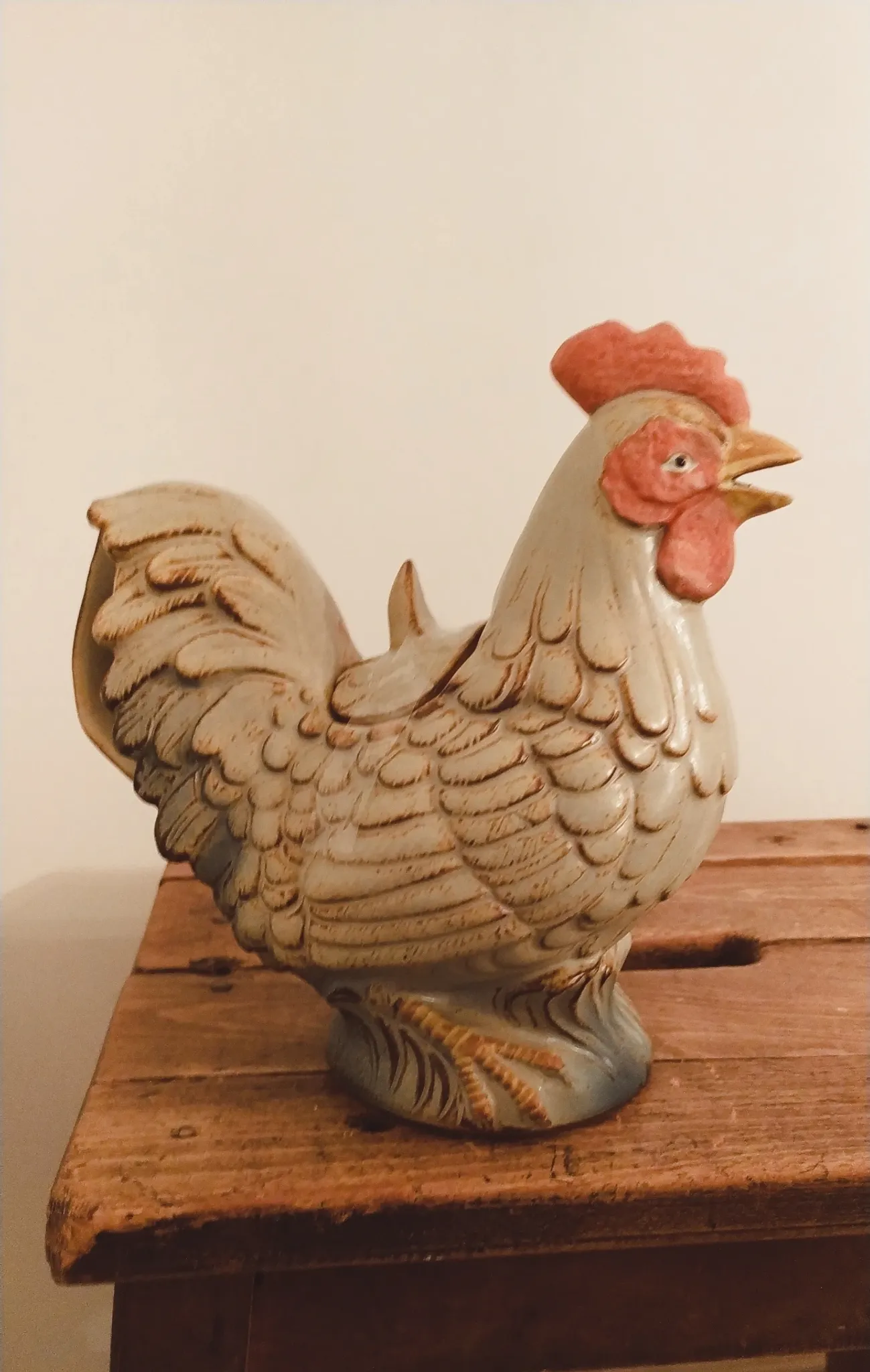 Carafe, vintage teapot Rooster • Ceramic
