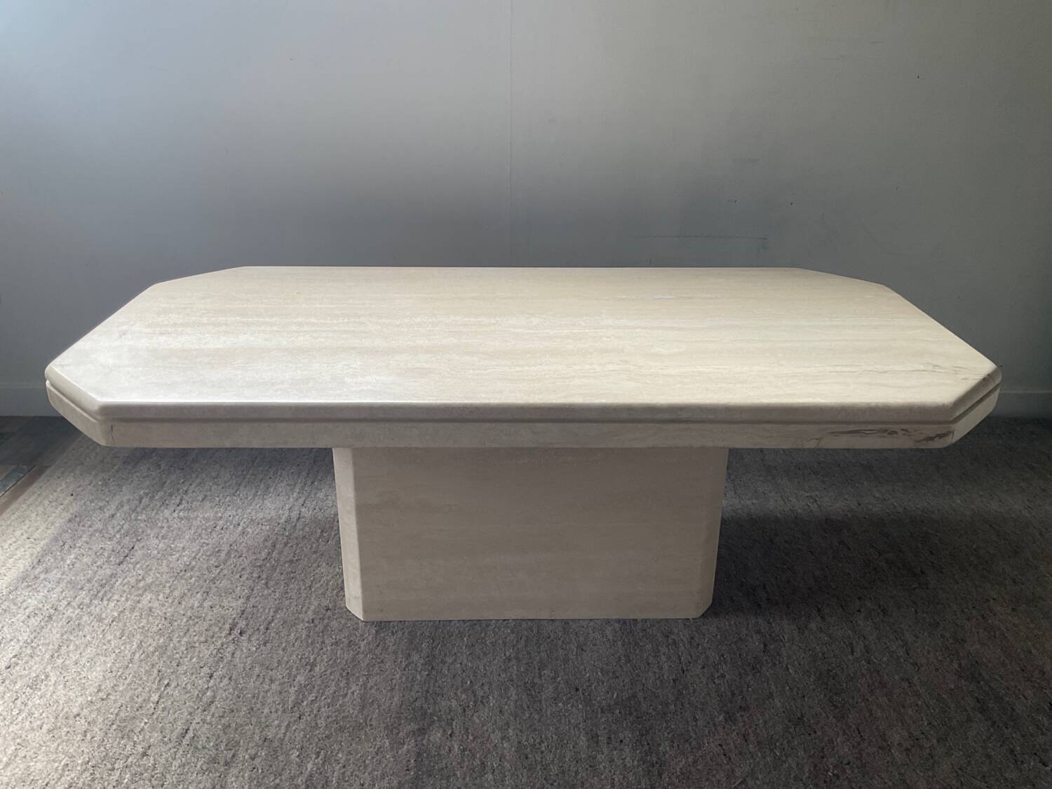 70s travertine coffee table