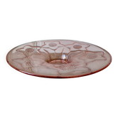 Plat en rosaline - motifs floraux
