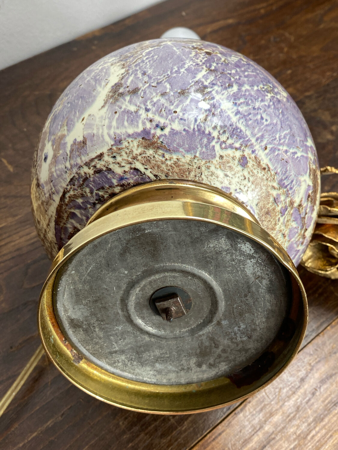 Ceramic and brass lamp