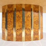 Mid-century modern dining table, Ash Burl, Italy