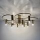 Leola sculptural brass 12-light ceiling or wall flush mount, 1970s