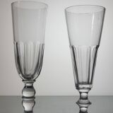 6 flutes à champagne XIXème / dépareillées