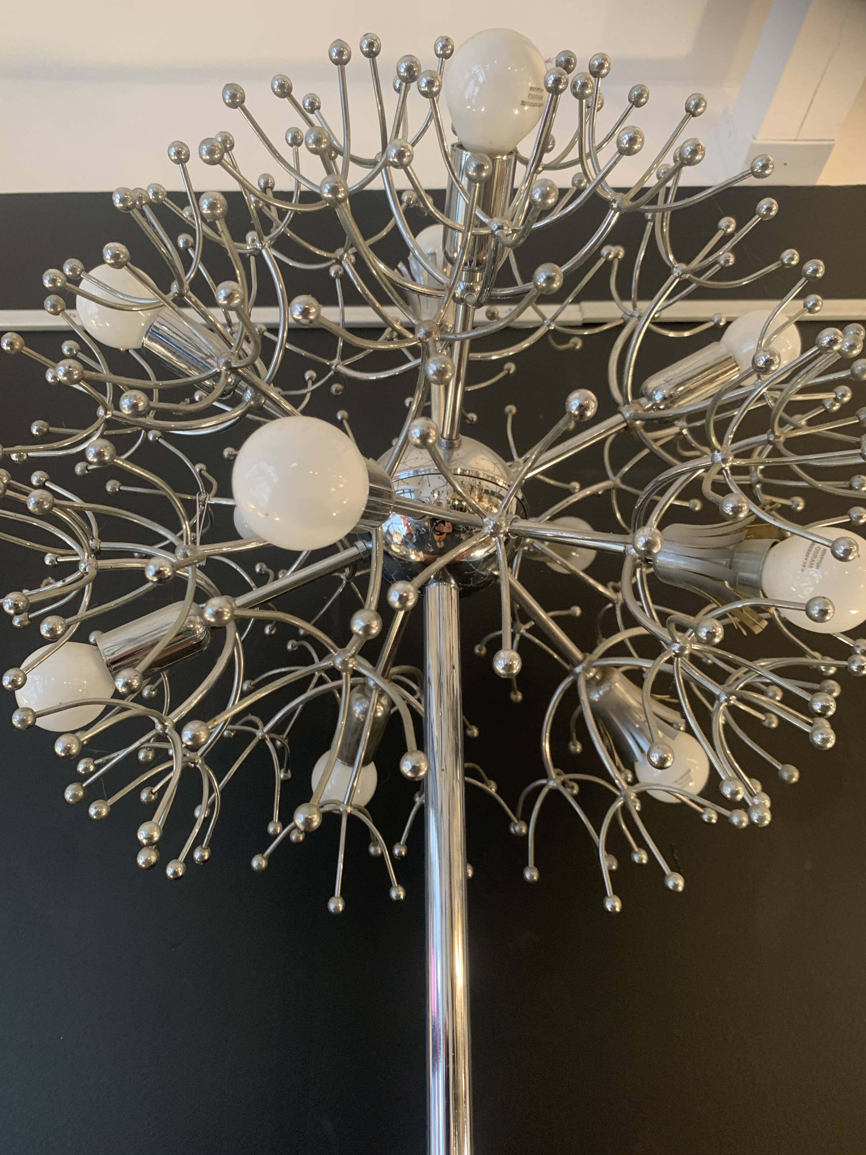 Gaetano Sciolari Floor lamp sputnik , luminaire design 1970 sputnik