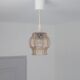 Hanging lamp in amber moulded glass 60/70 years