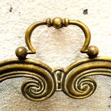 Spark screen has four sheets in brass and braided mesh XX century