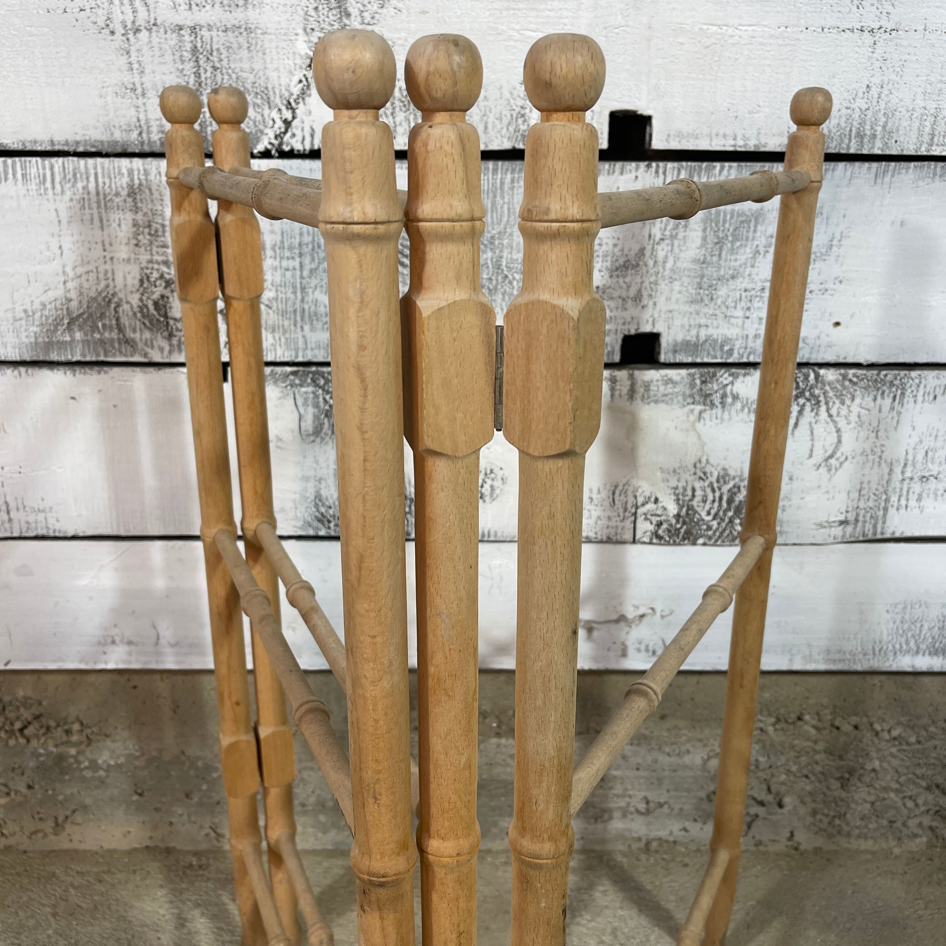 Old wooden towel rack