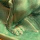 Large Art Deco lion sculpture, in crackled enamel, Peugeot, 1934, Le Jan