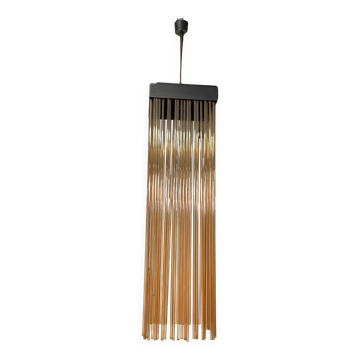Suspension with glass rods and metal and brass parts, 1970