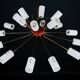 Large Mid-Century 18 arms chandelier in the manner of Arredoluce. Italy 195