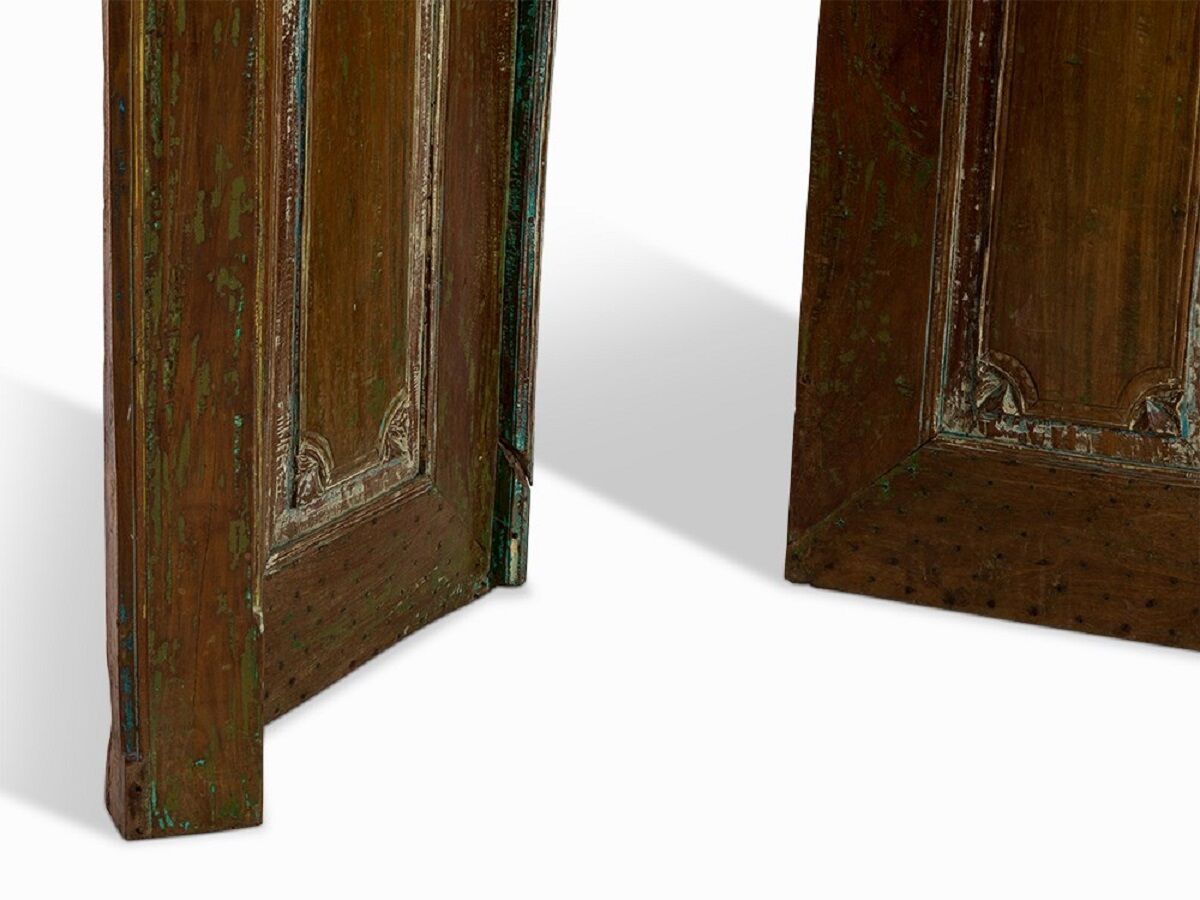 Antique pair of patinated teak doors, 1900