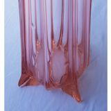 Art deco pink glass vase