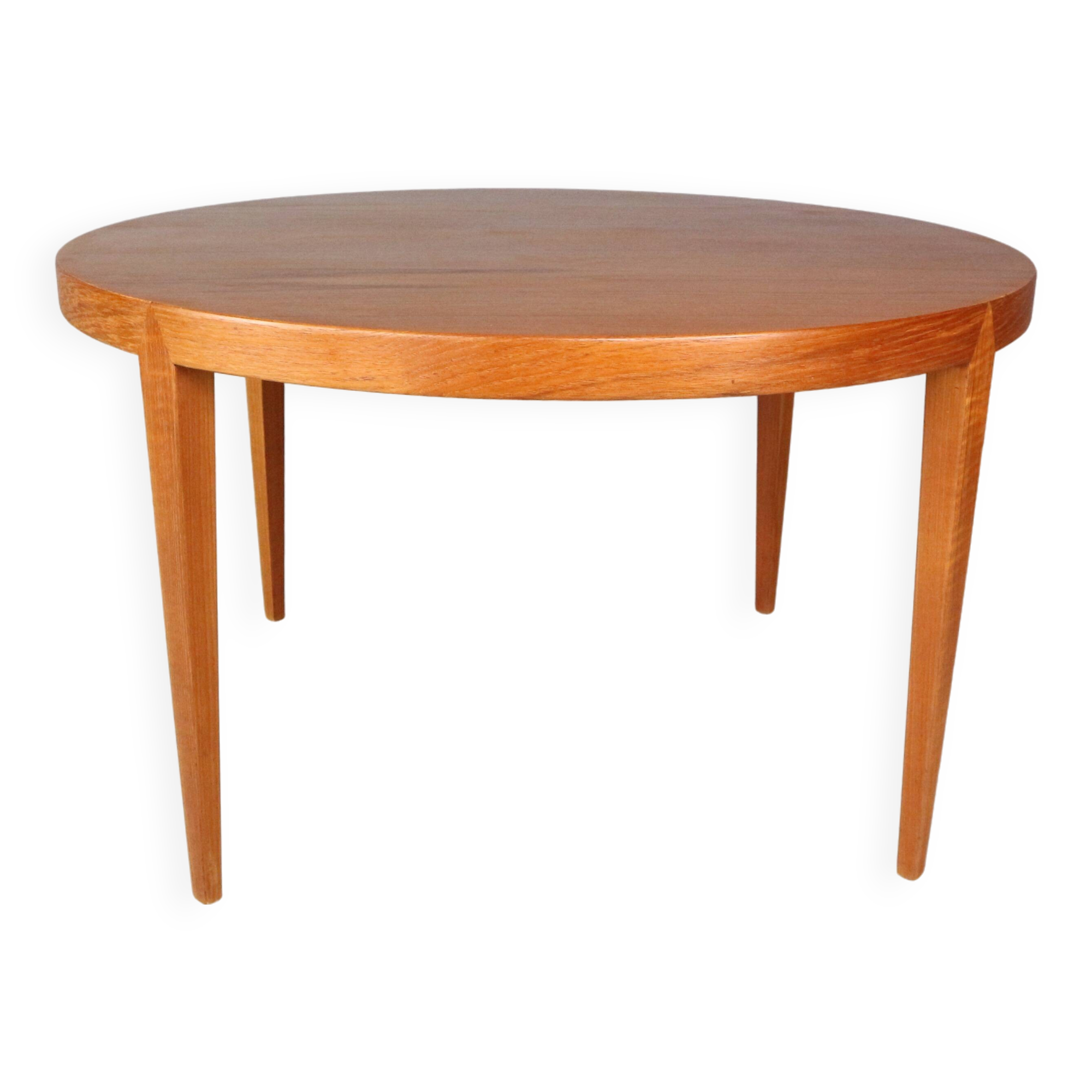 Table Basse Ronde en Teck Severin Hansen pour Haslev Mobelfabrik par Bovenkamp