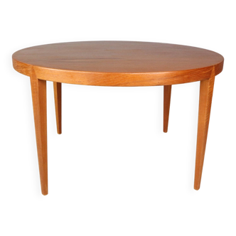 Table Basse Ronde en Teck Severin Hansen pour Haslev Mobelfabrik par Bovenkamp