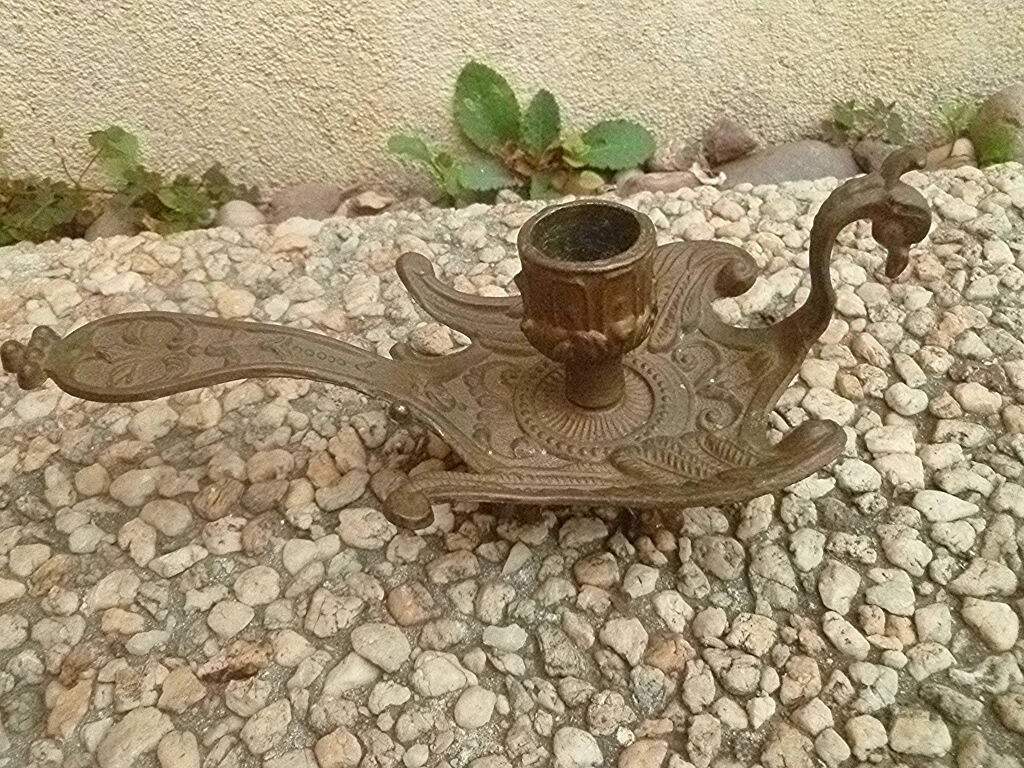Swan brass candle holder