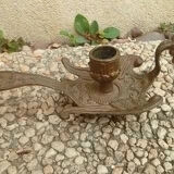 Bougeoir en laiton cygne