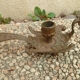 Swan brass candle holder