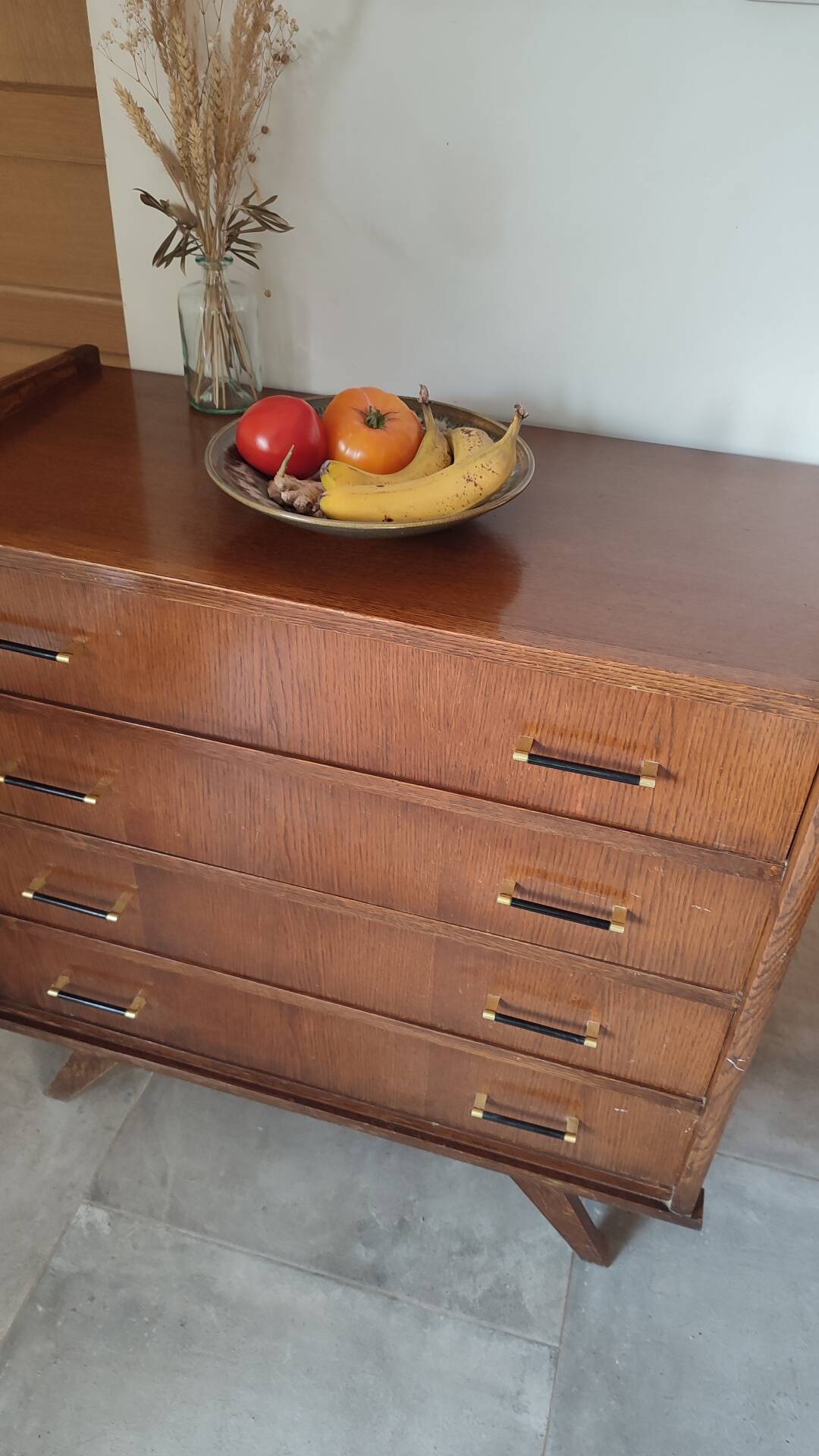 1960s compass leg chest of drawers