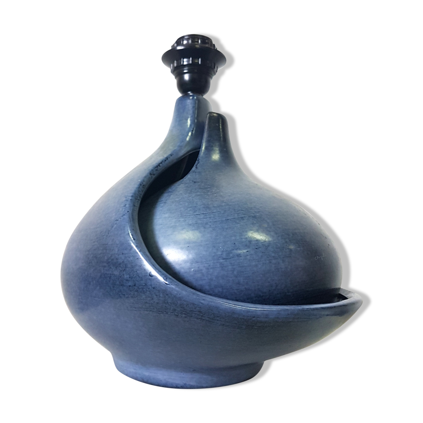 2 piece ceramic lamp by Fred and Andree Stocker, France 1960