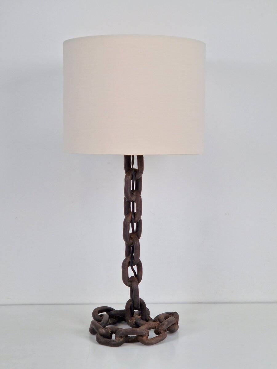 Brutalist Chain Table Lamp attributed to Franz West, 1980s