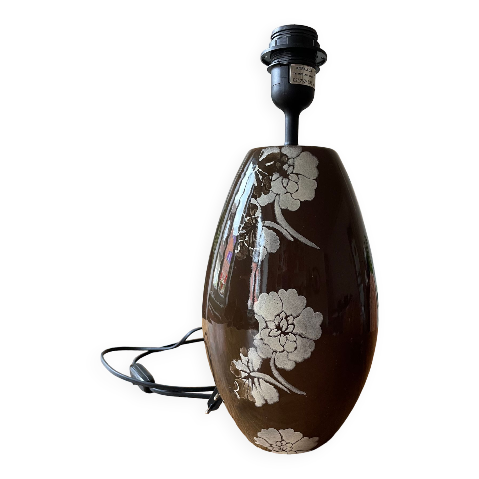 Large Koralcoa table lamp base, ceramic