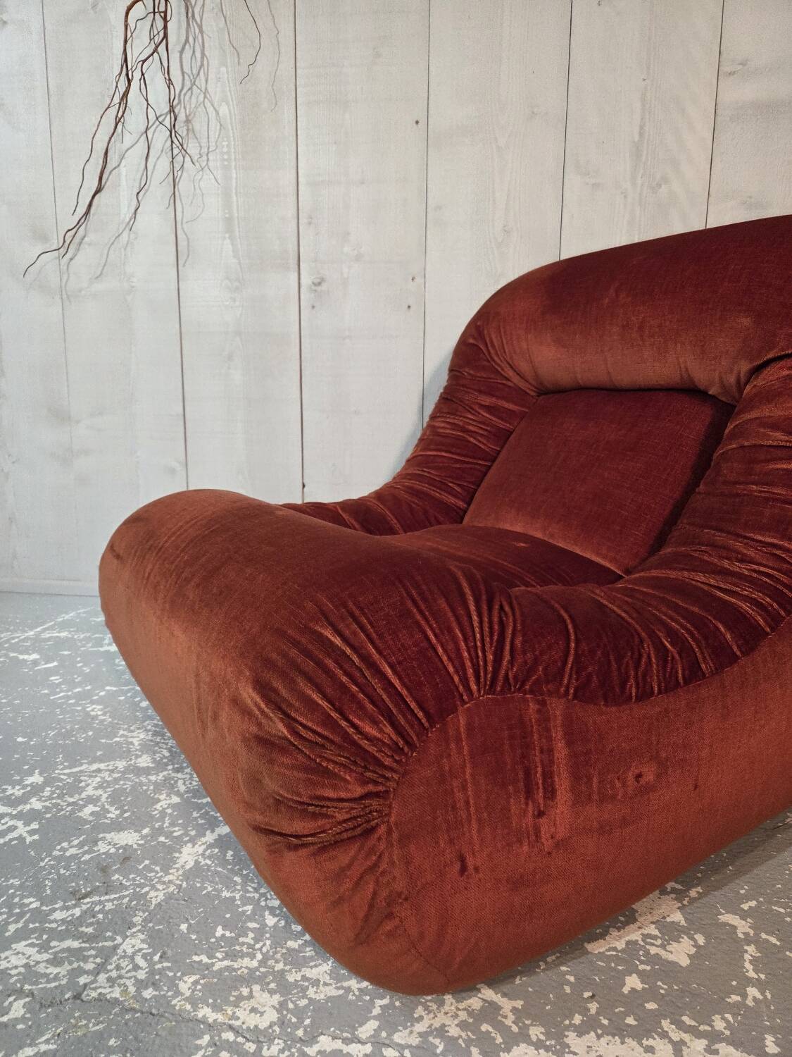 Velvet armchair