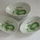 Set of 6 French Vintage Decorated Avocado Serving Dishes By Carte Blanche