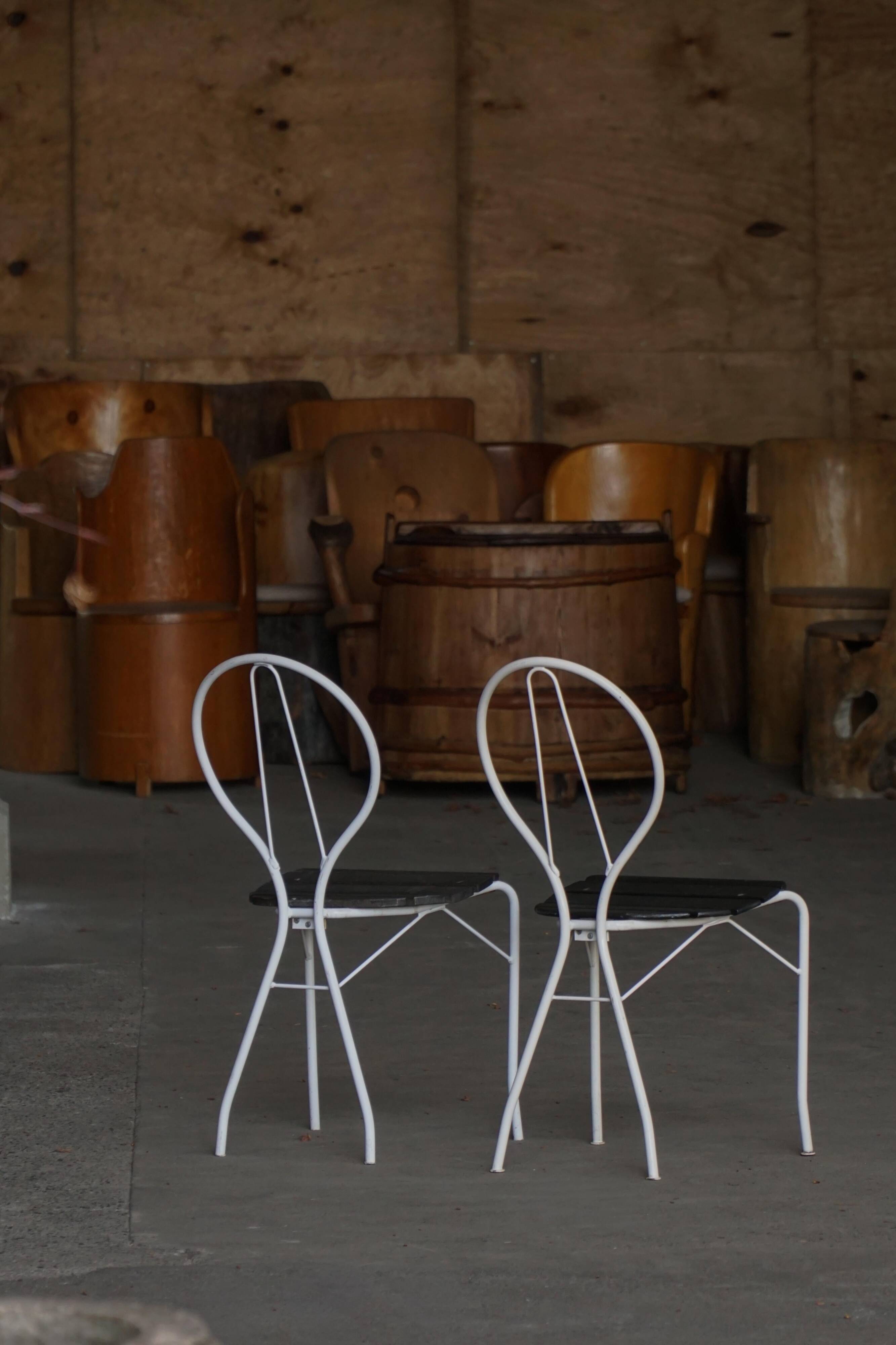 Pair of vintage garden chairs by Tore Ahlsén "Pia", modern Swedish, Gärsnäs, 1990.