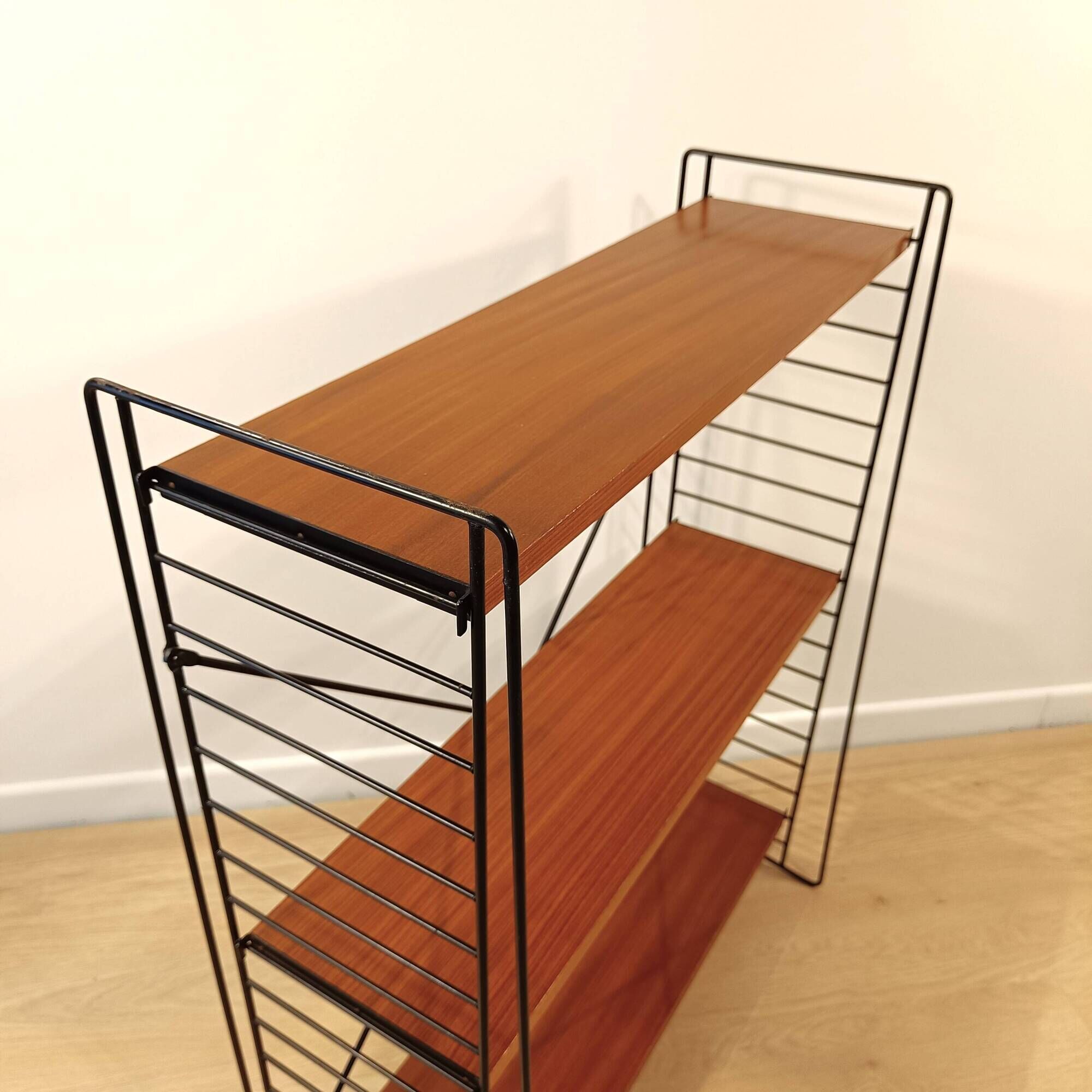 Free-Standing Rack with Wooden Shelves by A. Dekker for Tomado
