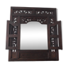 Vintage indonesian teak shuttered mirror