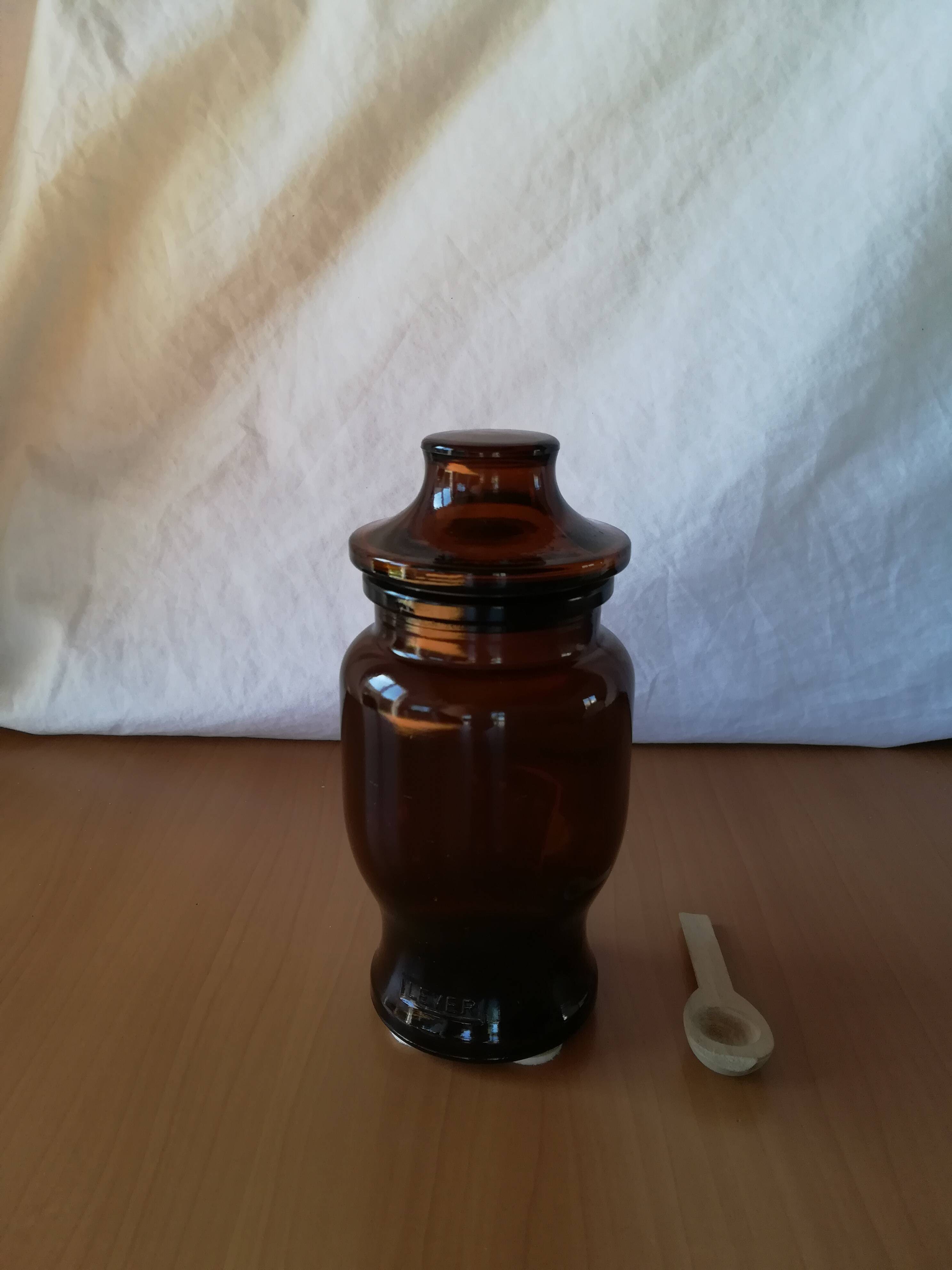 Lever amber Apothecary bottle