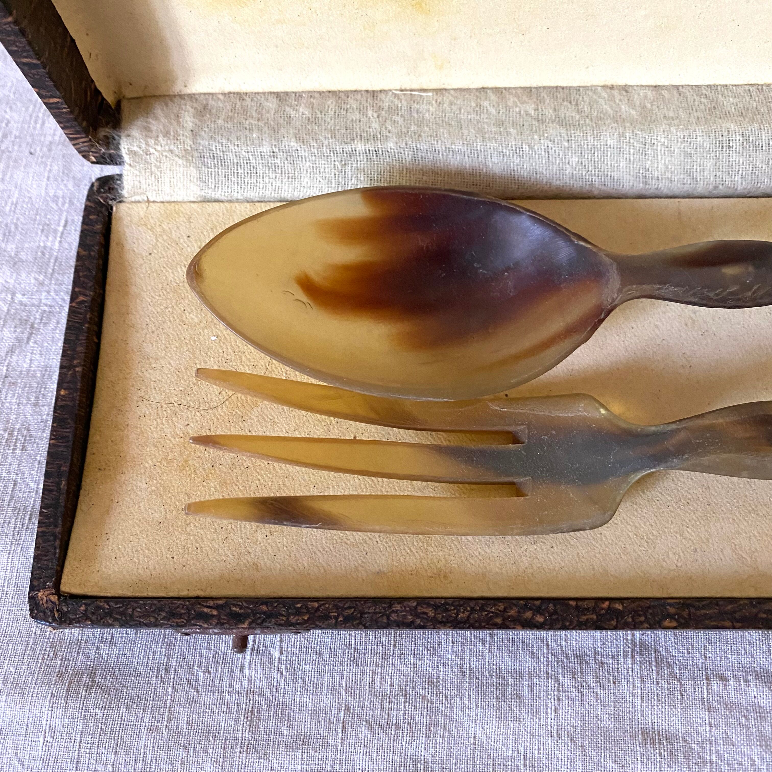 Antique salad cutlery