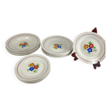 Service for 6 people "The Hive", Moulins des Loups, 20th century