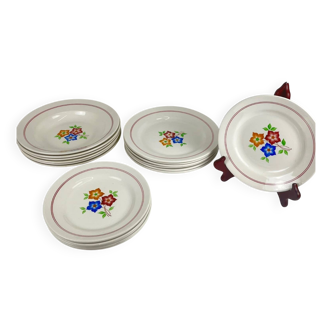 Service for 6 people "The Hive", Moulins des Loups, 20th century